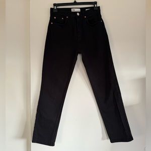 Zara size 2, Black, High Waisted, Ankle Length, Slim Jeans